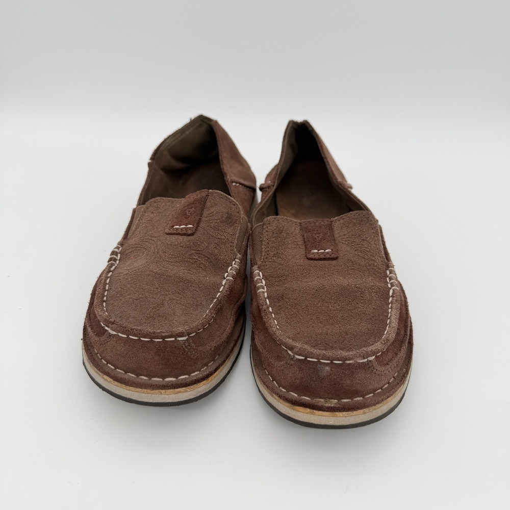 Ariat Brown‎ Suede Slip On Loafers Men's 9.5 Casual Comfort Shoes